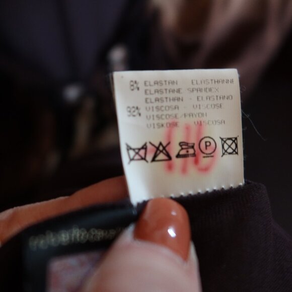 Roberto Cavalli for Neiman Marcus $1800 dress in brown/cream animal print ITALY - Picture 16 of 16